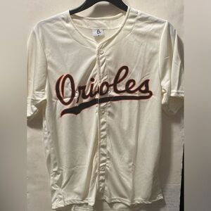 ORIOLES Fan Wear Button front Short Sleeve Jersey Unisex Adult Medium NWOT
